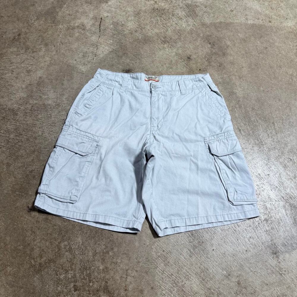 White Vintage Route 66 Cargo Shorts
